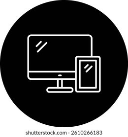 Devices vector icon. Can be used for printing, mobile and web applications.