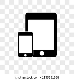 Devices vector icon on transparent background, Devices icon
