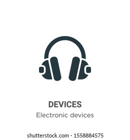 Devices vector icon on white background. Flat vector devices icon symbol sign from modern electronic devices collection for mobile concept and web apps design.