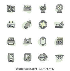 Devices vector icons for user interface design