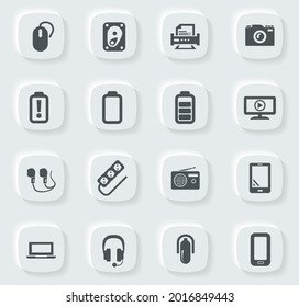 Devices vector icons for user interface design