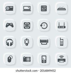 Devices vector icons for user interface design