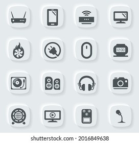 Devices vector icons for user interface design