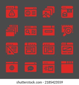 devices web icons. Browser and Browser, Browser and Browser symbol, vector signs