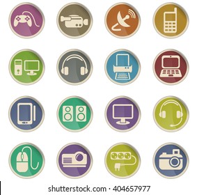 devices web icons for user interface design