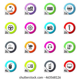 Devices web icons for user interface design