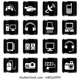 devices web icons for user interface design