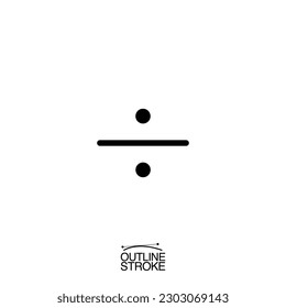 devide icon outline editable stroke vector illustration eps