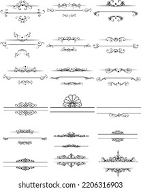 Deviders elements designs arts eps vector ornaments decorative borders