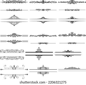 Deviders elements designs arts eps vector ornaments decorative borders