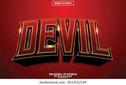 Devil 3D editable text effect