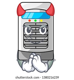 Devil air cooler isolated with the cartoon