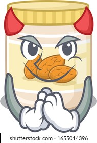 Devil almond butter Cartoon in character design