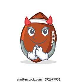 Devil American football character cartoon