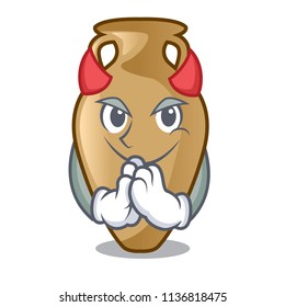 Devil amphora mascot cartoon style