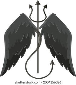 Devil and angel design elements illustration