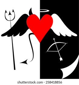 Devil and angel heart.