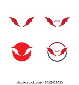 Devil angel logo vector template - Vector