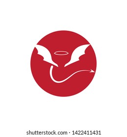 Devil angel logo vector template - Vector