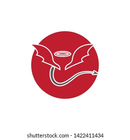 Devil angel logo vector template - Vector