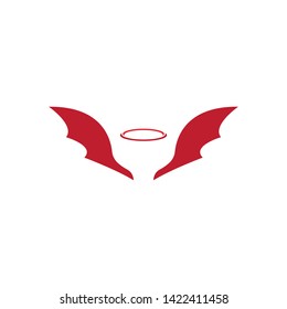 Devil angel logo vector template - Vector