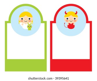 devil and angel tag