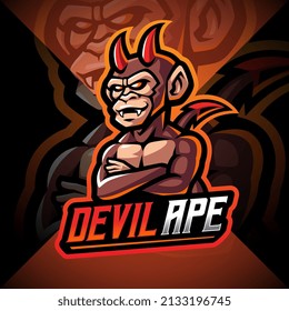 Devil Ape Esport Mascot Logo Design