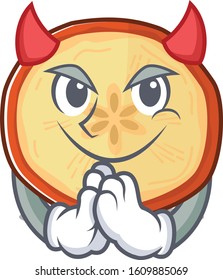 Devil apple chips Cartoon in character design