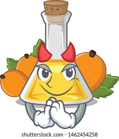 Devil apricot oil in the cartoon shape