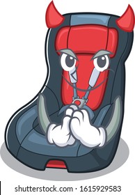 Devil baby car seat Cartoon in character design