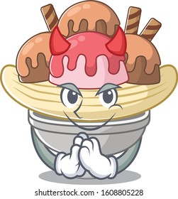 Devil banana split Cartoon in character design