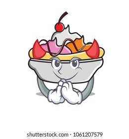 Devil banana split mascot cartoon