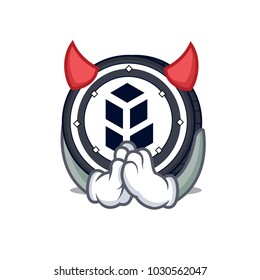 Devil bancor coin mascot cartoon