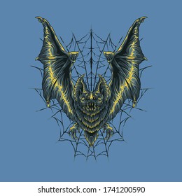 devil bat flying. bat killer darkness illustration