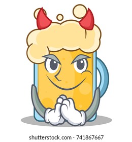 Devil beer character cartoon style