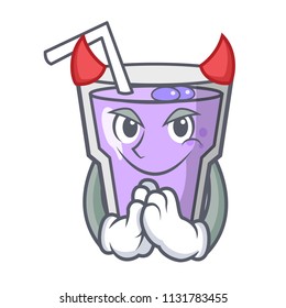 Devil berry smoothie mascot cartoon