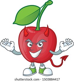 Devil bing cherries sweet in character mascot shape.