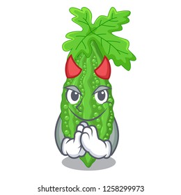 Devil bitter melon character on vegetables fresh