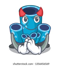 Devil blue sponge coral isolated the mascot