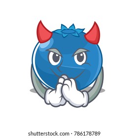 Devil blueberry character cartoon style