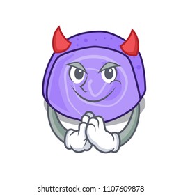 Devil blueberry roll cake mascot cartoon