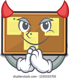 Devil bulletin board isolated in the mascot