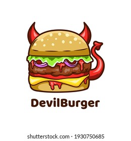 devil burger fast food meat sandwich