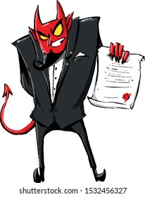 the devil in a business suit offers the contract