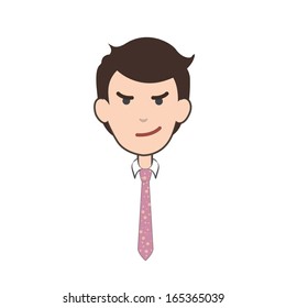Devil businessman over isolated background. Vector design.