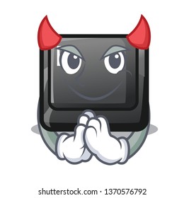 Devil button E in the mascot shape