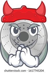 Devil car brake Cartoon in character design