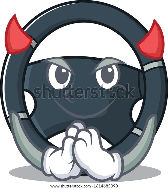 Devil car\
steering Cartoon in character\
design