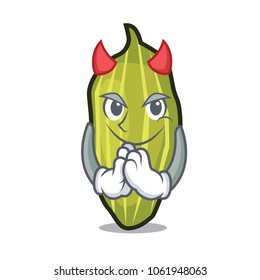 Devil cardamom mascot cartoon style