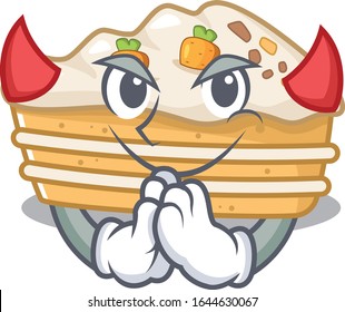 Devil carrot cake Cartoon in character design